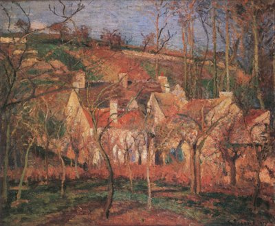 De boomgaard, Côtes Saint-Denis bij Pontoise door Camille Jacob Pissarro